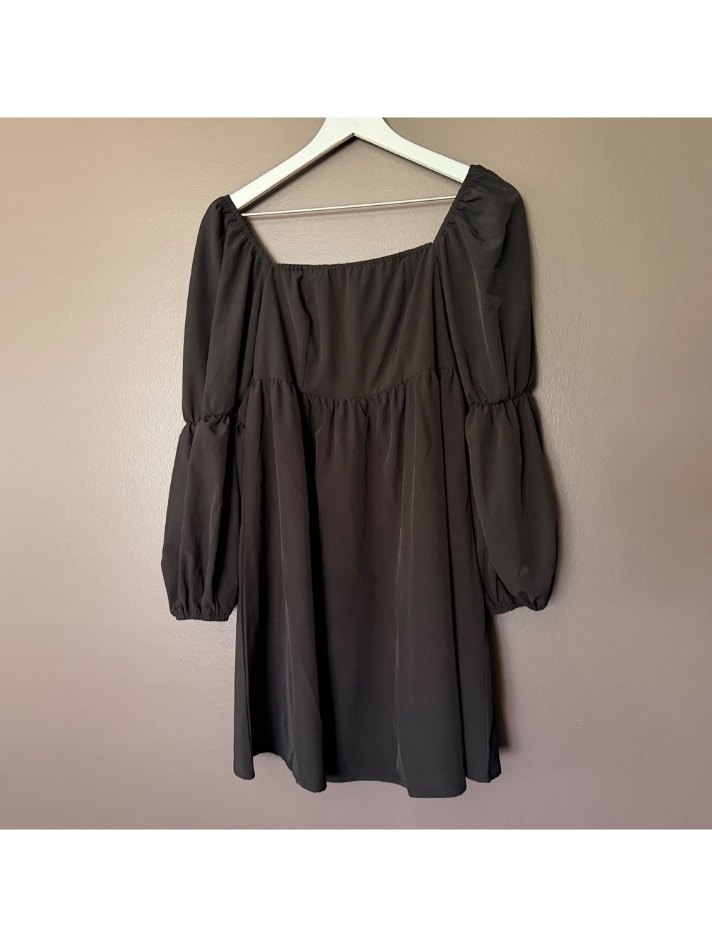 Black long sleeve babydoll style dress size M